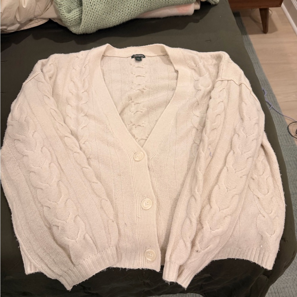 Wild Fable Cream Cable Knit Cardigan